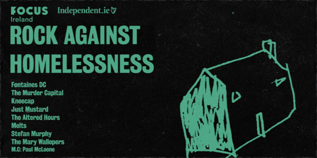 Αφίσα από τo Rock Against Homelessness , Δουβλίνο, Μάρτιος 2020